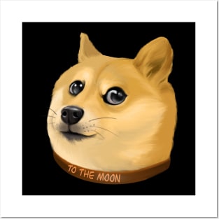 DOGE TO THE MOON Posters and Art